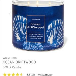 Bath and Body Works Candle, Ocean Driftwood